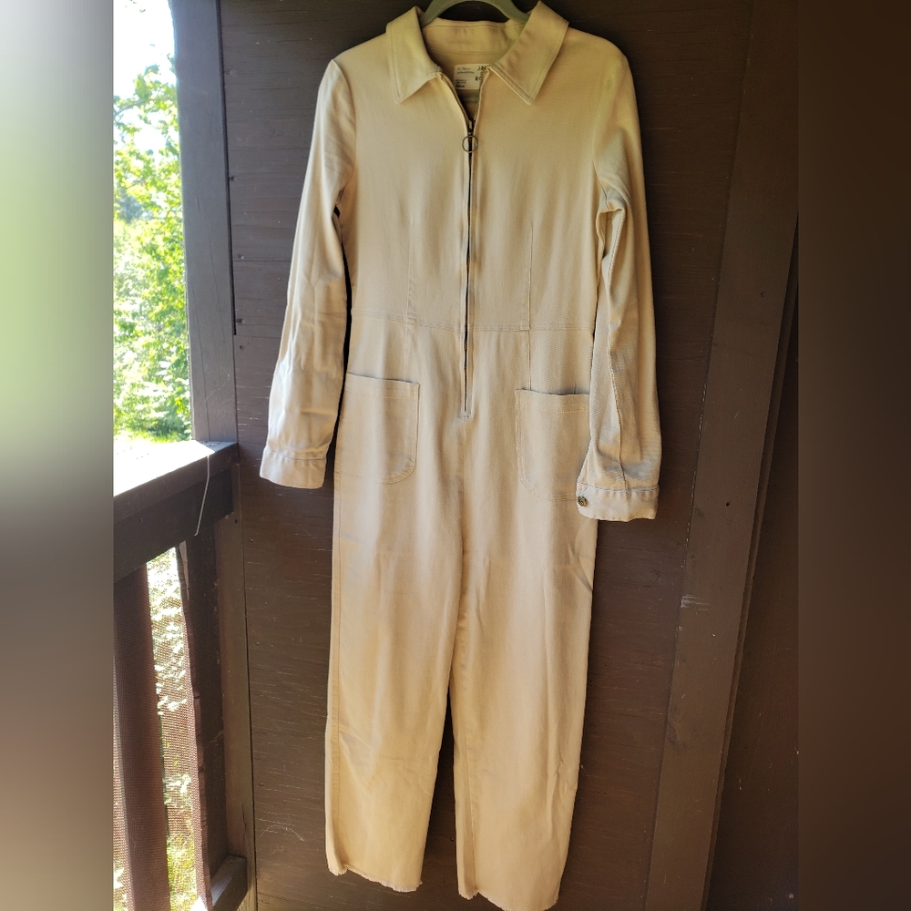 Jackson Rowe Cream / taupe zipper jumpsuit - Picture 4 of 13